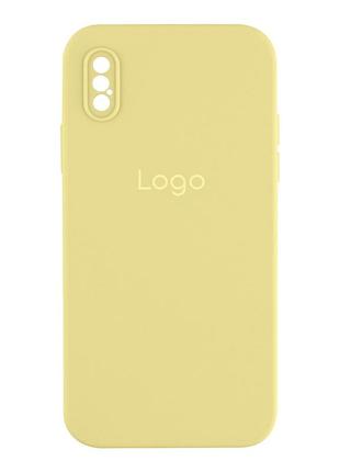 Чохол silicone case full size with frame для iphone x/xs 51.mellow yellow