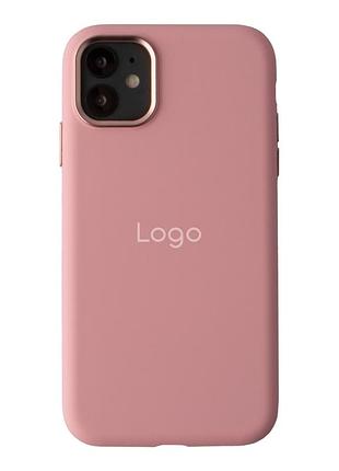 Чохол silicone case metal buttons (aa) для iphone 11 rose powder