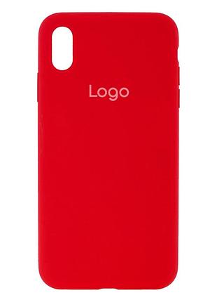 Чохол silicone case full size (aa) для iphone xs max 56.wine red