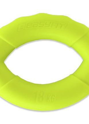 Эспандер для кисти easyfit elliptic 18 кг зеленый силиконовый (ef-1903-40)