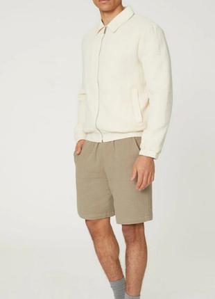 Летняя куртка бомбер jan fox apparel эксклюзив в молочном цвете, р.м-л