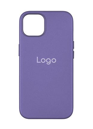 Чохол leather case with magsafe для iphone 15 wisteria
