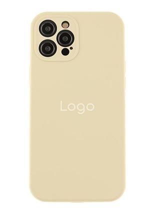Чохол silicone case full size with frame для iphone 12 pro max 11.antique white