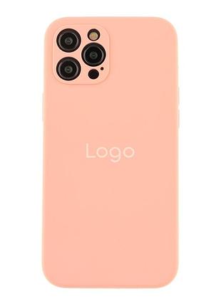 Чохол silicone case full size with frame для iphone 12 pro 67.grapefruit