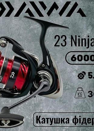 Котушка риболовна daiwa 23 ninja lt 6000 безінерційна спінінгова lt для фідера та спінінгу