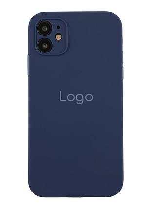 Чохол silicone case square full camera для iphone 11 70.deep navy