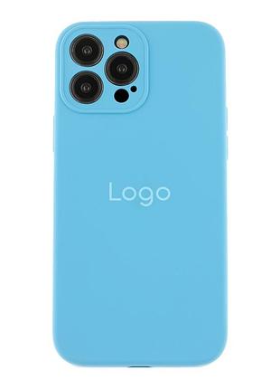 Чохол silicone case full size with frame для iphone 13 pro max 53.cornflower