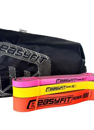 Резинка для підтягувань easyfit 7-45 кг набір 3 шт еспандер петля для фітнесу (ef-7453s)