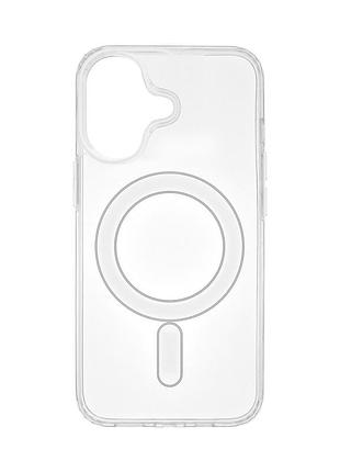 Чохол tpu clear case with magsafe для iphone 16 transparent