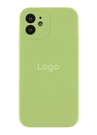 Чохол silicone case full size with frame для iphone 12 01.mint