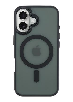 Чохол tpu+pc goldencis matte with magsafe для iphone 16 black