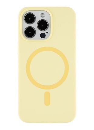 Чохол glow silicone case with magsafe для iphone 13 pro yellow