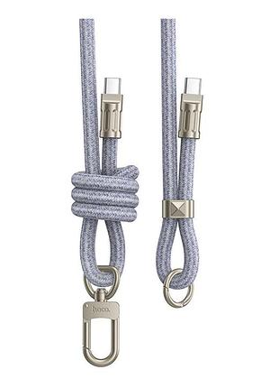 Кабель usb hoco gh7 type-c to type-c 60w 1.8m синий