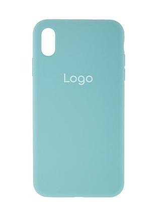 Чохол silicone case full size (aa) для iphone xs max 64.light cyan