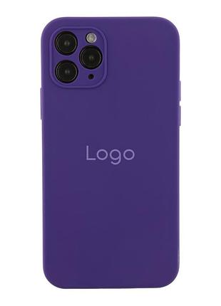 Чохол silicone case square full camera для iphone 11 pro 34.purple