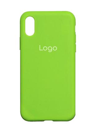 Чохол silicone case full size (aa) для iphone xs max 40.shiny green