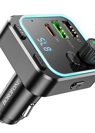 Fm-трансмітер borofone bc53 highway pd20w+qc3.018w total 38w чорний