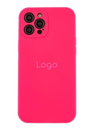 Чохол silicone case full size with frame для iphone 12 pro 38.shiny pink