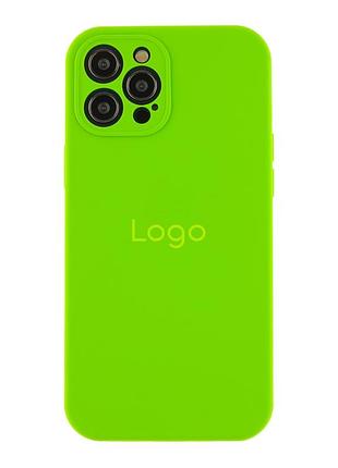 Чохол silicone case full size with frame для iphone 12 pro max 32.green