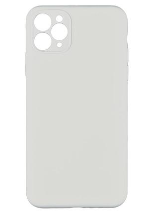 Чехол silicone case full camera no logo для iphone 11 pro max 09.white