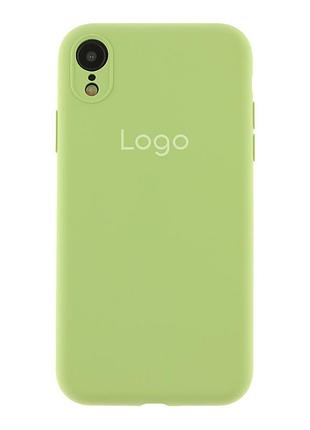 Чохол silicone case full size with frame для iphone xr 01.mint