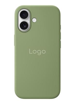 Чехол silicone case with magsafe ic для iphone 17 light moss