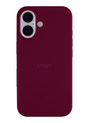 Чохол silicone case full size (aa) для iphone 16 plus 42.maroon