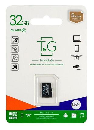 Карта памяти t&g microsdhc 32gb uhs-1 10 class черный