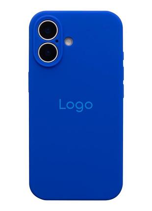 Чохол silicone case full size with frame для iphone 16 44.shiny blue