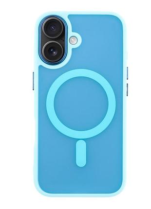 Чохол tpu+pc space magnetic color with magsafe для iphone 16 blue