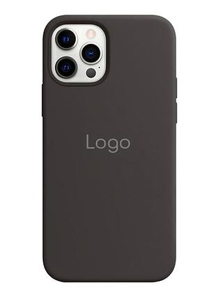 Чохол silicone case with magsafe для iphone 12 pro max black