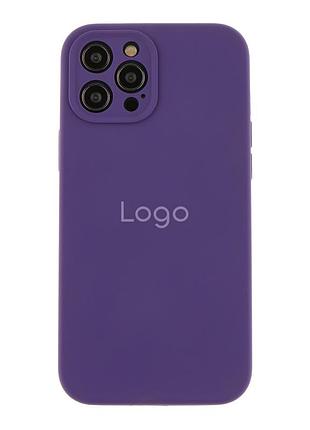 Чохол silicone case full size with frame для iphone 12 pro max 78.amethyst