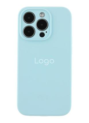 Чохол silicone case full size with frame для iphone 13 pro 58.sky blue