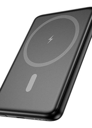 Універсальна мобільна батарея power bank hoco j140a tony pd20w ultra-thin magnetic 5000mah чорний