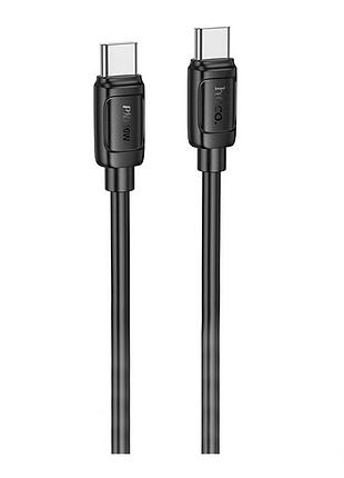 Кабель usb hoco x115 type-c to type-c 60w черный