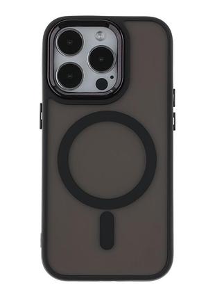Чохол tpu+pc space magnetic color with magsafe для iphone 14 pro max black