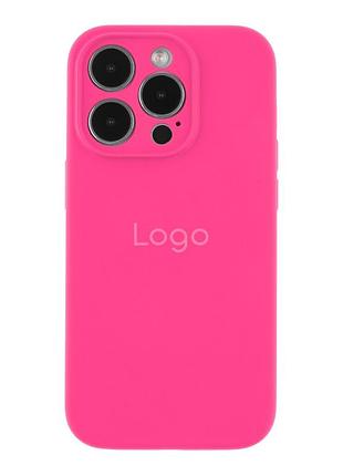 Чохол silicone case full size with frame для iphone 14 pro max 38.shiny pink