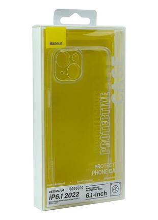 Чохол baseus simple series protective case для iphone 14 araj000602 transparent 3