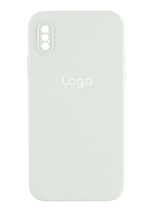 Чохол silicone case square full camera для iphone xs max 09.white