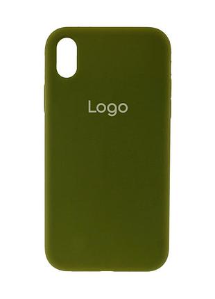Чохол silicone case full size (aa) для iphone xr 45.army green