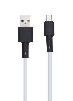 Кабель usb borofone bx31 silicone micro белый