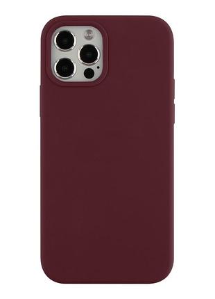 Чехол soft silicone case full size для iphone 12/12 pro 42.maroon