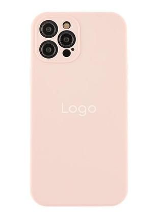 Чохол silicone case full size with frame для iphone 12 pro 81.chalk pink