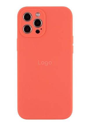 Чохол silicone case full size with frame для iphone 12 pro max 74.pink pomelo