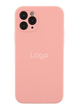 Чохол silicone case square full camera для iphone 11 pro 06.light pink