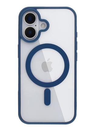 Чохол new tpu color with magsafe для iphone 16 navy blue