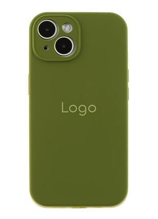 Чохол silicone case full size with frame для iphone 15 plus 45.army green