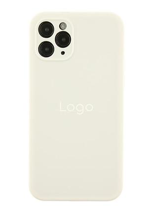 Чохол silicone case square full camera для iphone 11 pro 09.white