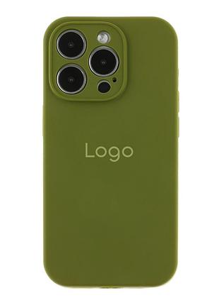 Чохол silicone case full size with frame для iphone 14 pro max 45.army green