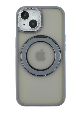 Чохол tpu+pc mag 360 spin case для iphone 15 grey